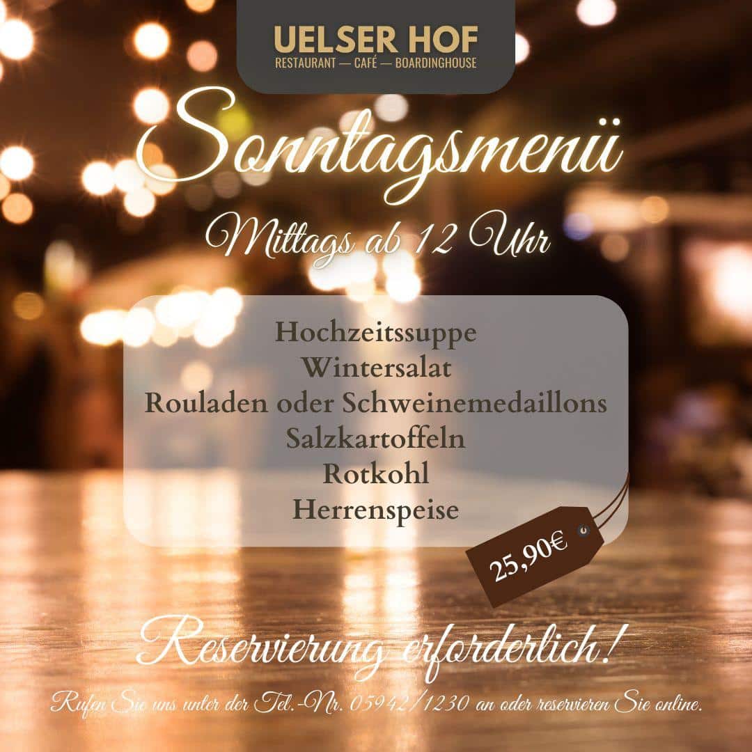 Uelser Hof ‧ Restaurant ‧ Sonntagsmenü